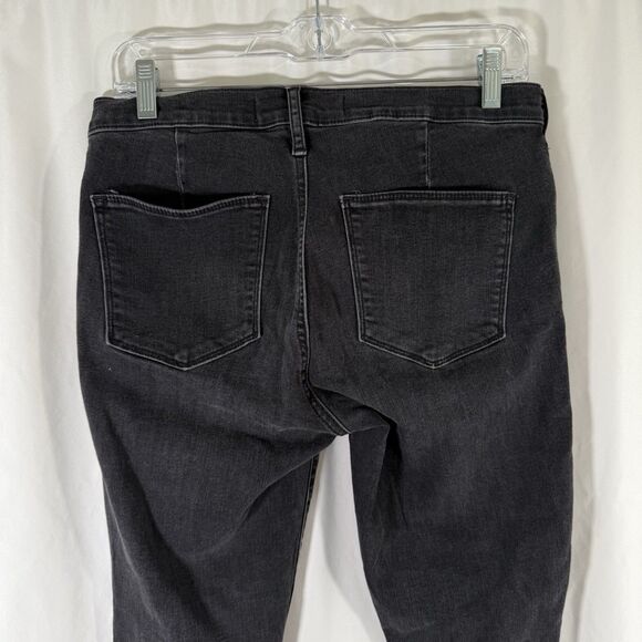 Gap True Skinny Jeans Womens 29 Black Denim Ankle Zip Pockets Mid Rise Cotton Bl - Picture 7 of 8